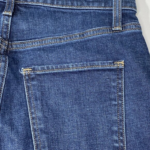 Mother Women’s The Hustler Ankle Fray Flare Jeans Size 27 Dark Blue - Picture 13 of 14